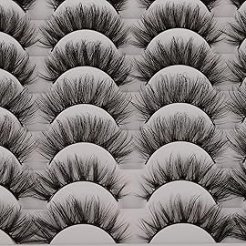 False Eyelashes 48 Pairs 6 Styles Mixed Fake Eye Lashes Bulk Wholesale Dramatic Thick 5D Wispy Strip Faux Mink Eyelashes Multipack