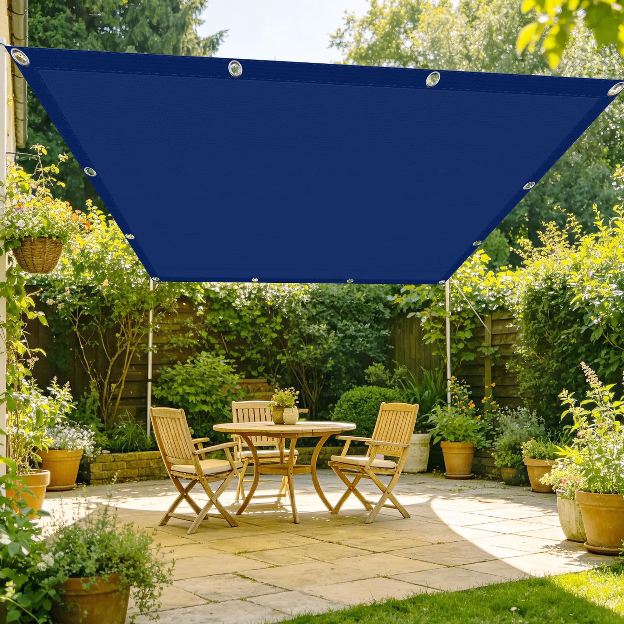 Voile d'ombrage anti-UV étanche 2x2,4 m contre la chaleur de terrasse