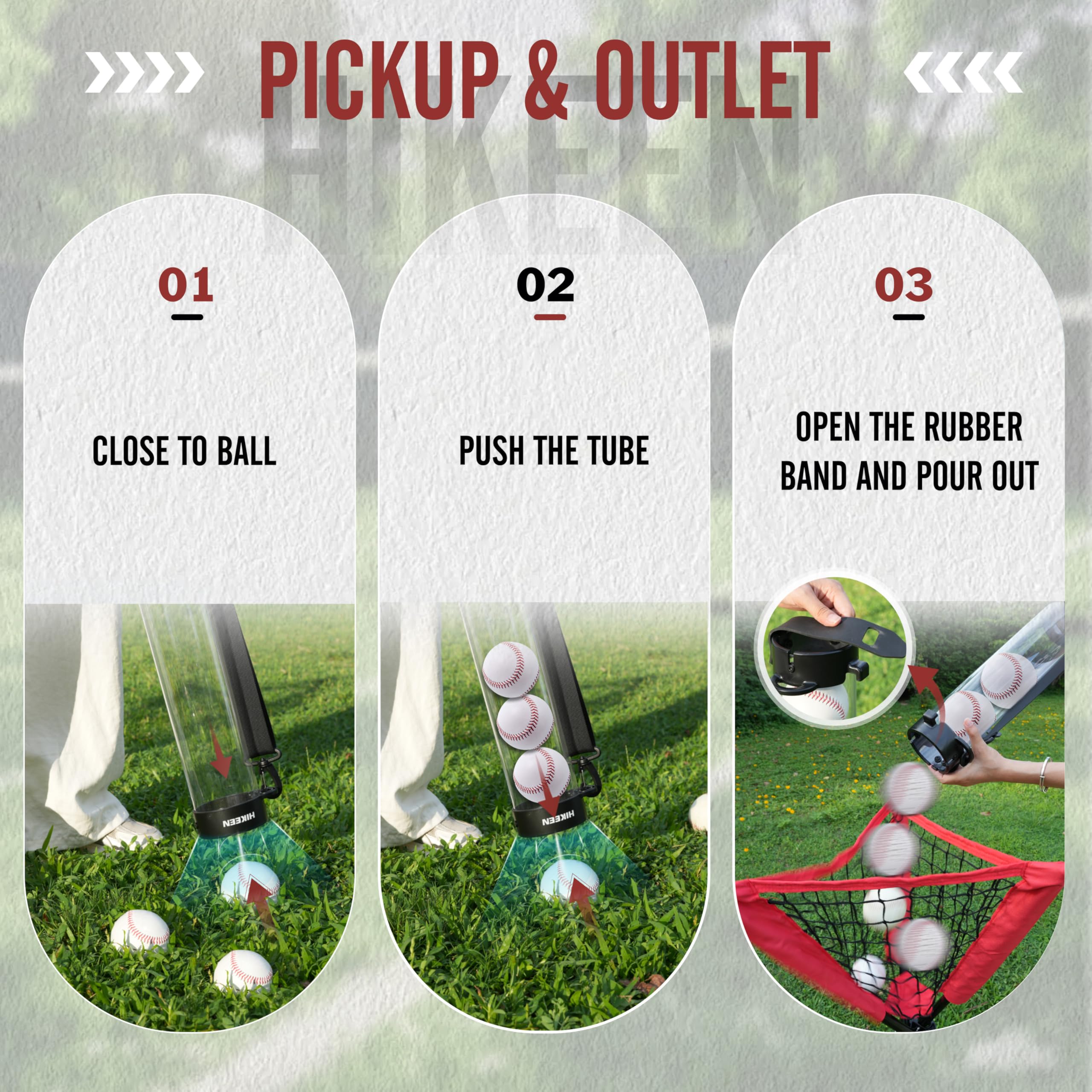 BOOSTEADY Raccogli Baseball Resistente - Contenitore per 10 Baseball, con Spallina - Rapido Raccolto e Riordino - Accessorio per Baseball (Palle Non Incluse)