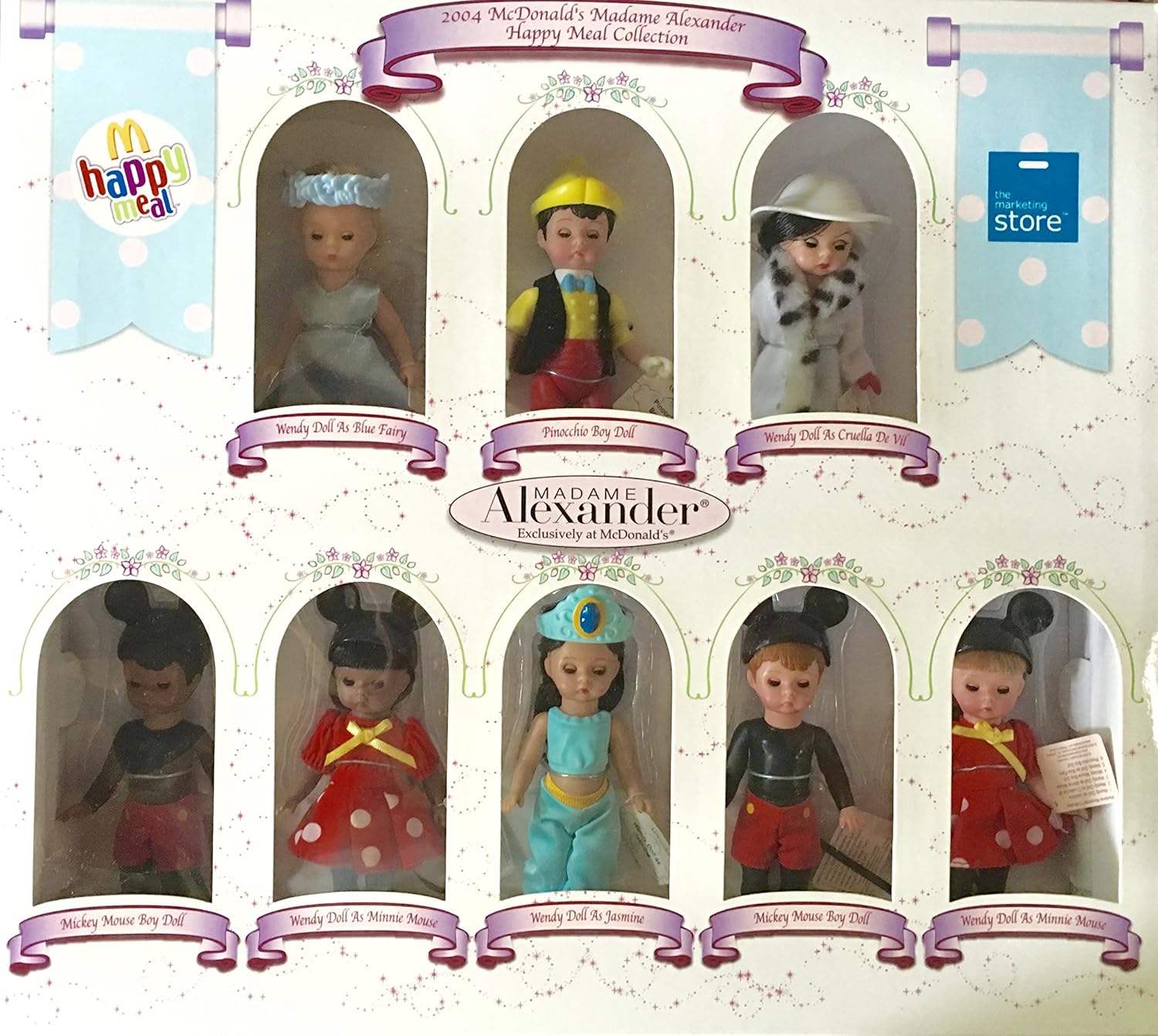 Madame Alexander Disney Themed Dolls Collection (2004 LE) Conjunto de
