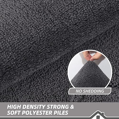 Miniatura 4 de BEQHAUSE Tapete para puerta de 32 x 48 pulgadas, antideslizante, lavable, de bajo perfil, absorbente y resistente a las manchas, tapete para puerta