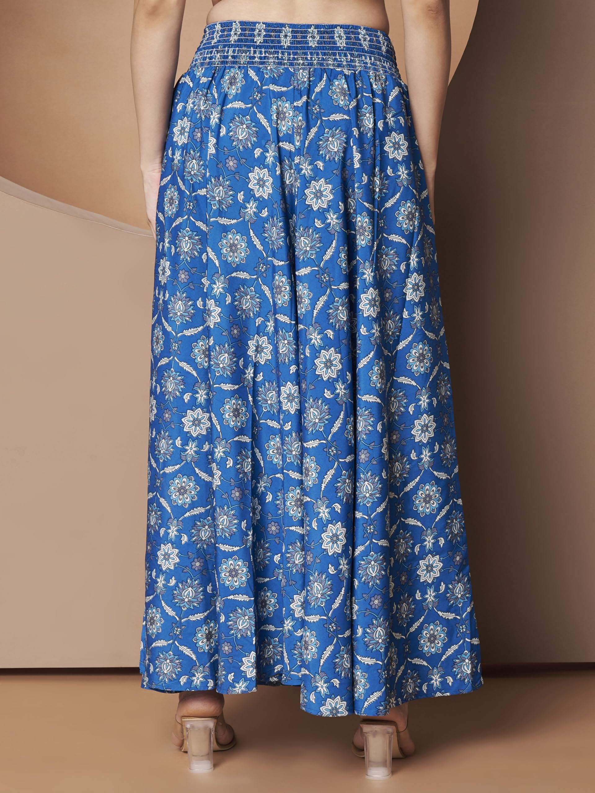 KZULLY Palazzo da donna, eleganti pantaloni palazzo stampati, silhouette fluida a gamba larga, comodi da indossare tutti i giorni e per le occasioni