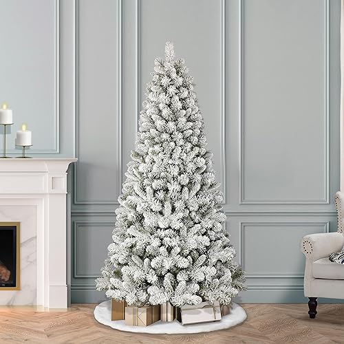 Vista 12 de Puleo International Árbol de pino de Virginia flocado de 6.5 pies