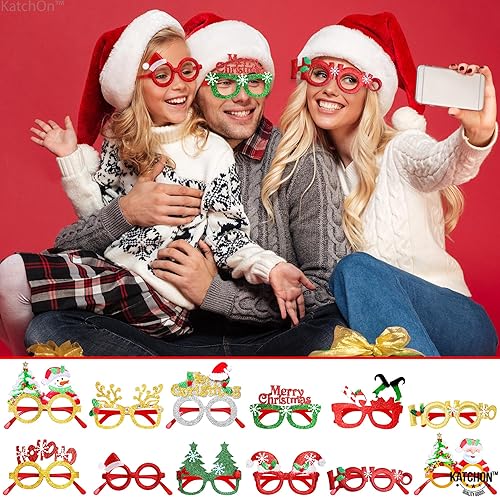 Miniatura 6 de KatchOn, Gafas de Navidad con purpurina para niños, paquete de 24  Gafas de Navidad, accesorios de Navidad para niños, adultos  Recuerdos de fiesta