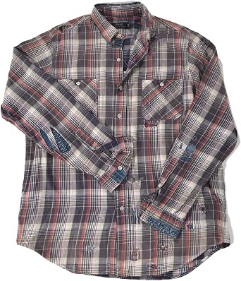 Amazon.com: Ralph Lauren Polo para hombre a cuadros con bordado de tigre  japonesa bordado con parches L/S de franela, camisa de franela (M) : Ropa,  Zapatos y Joyería