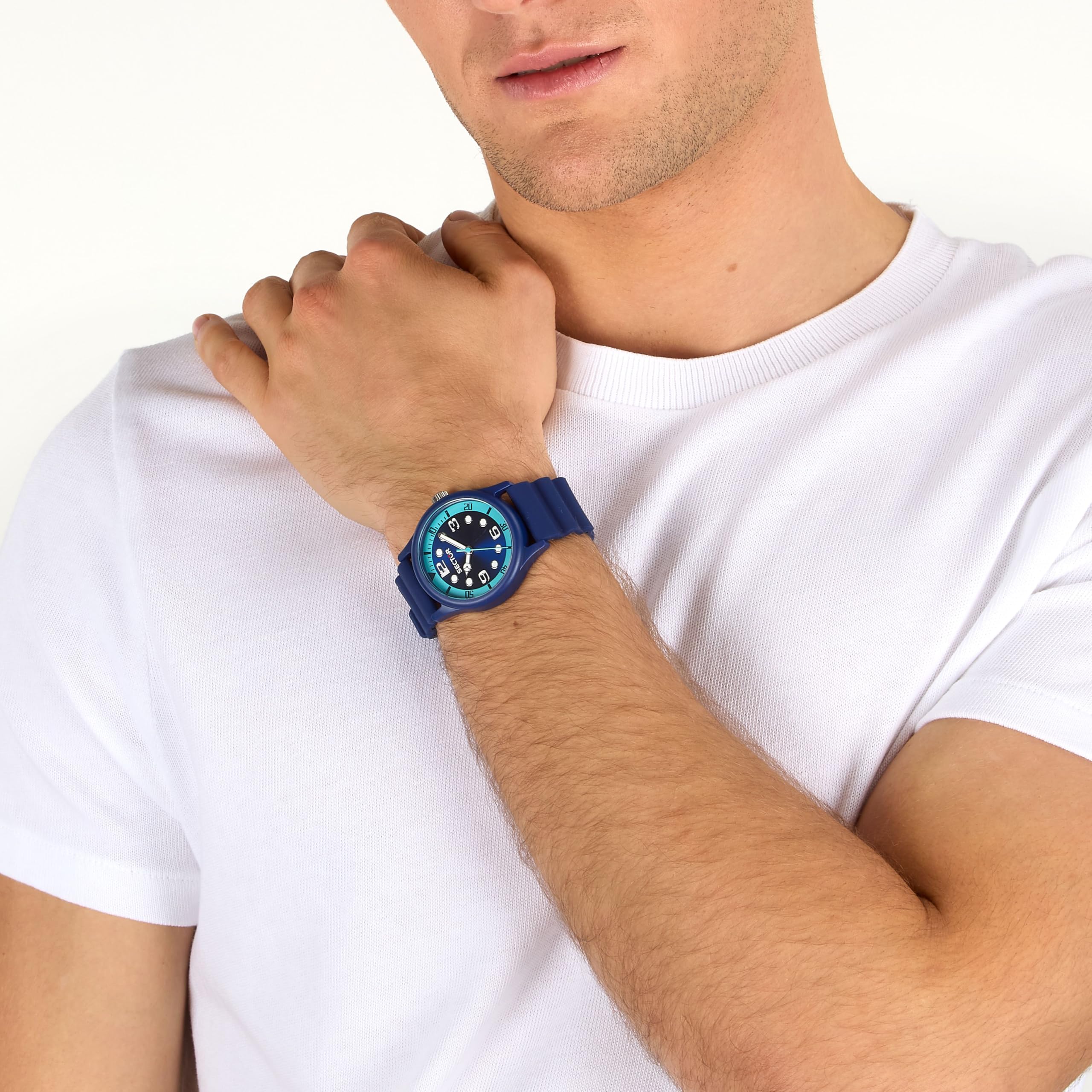 Sector No Limits Orologio Uomo, Solo tempo, Analogico, 41 mm, Collezione H2O, Silicone