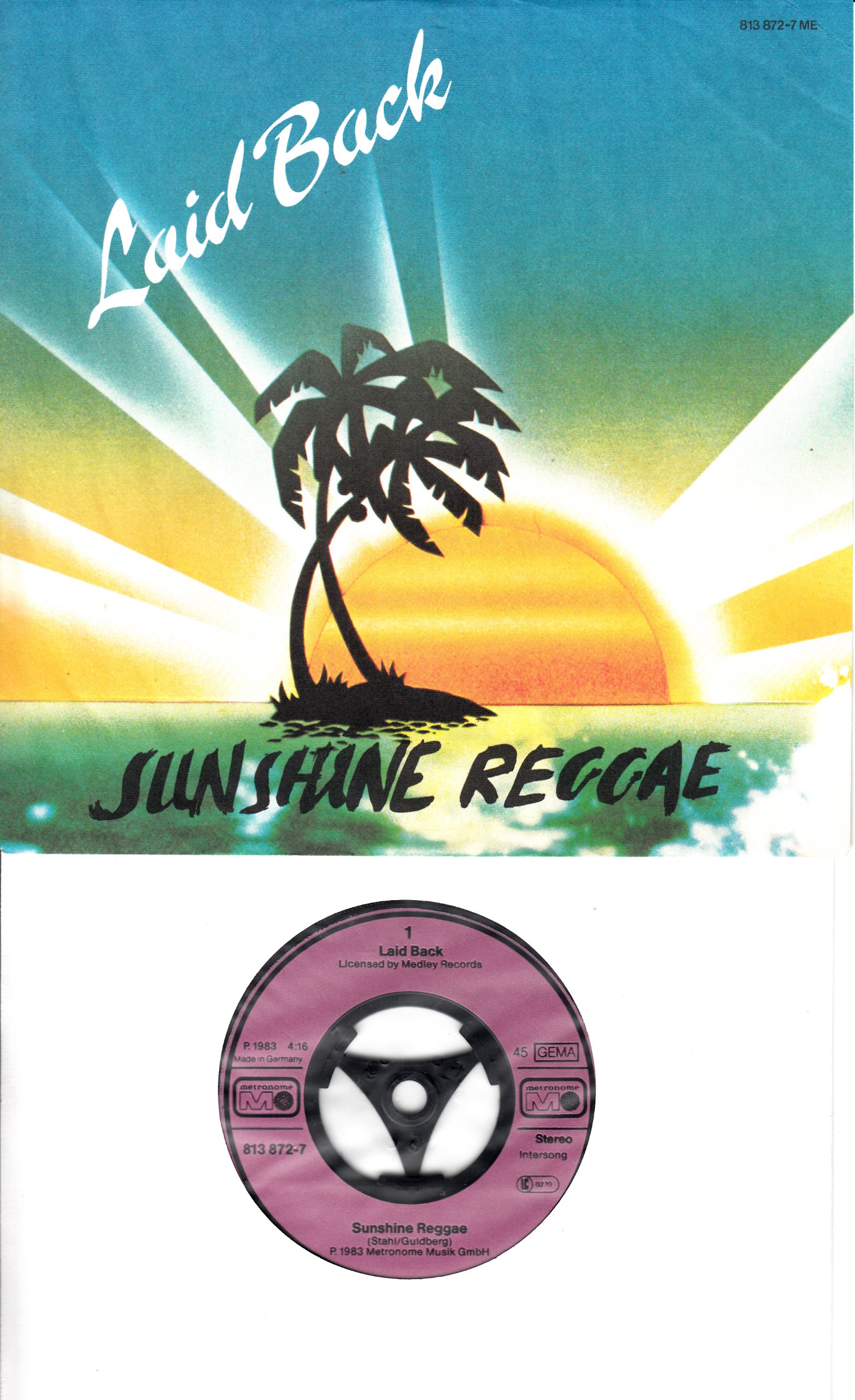 Laid Back / SUNSHINE REGGAE / White Horse / 1983 / Bildhülle / metronome # 813 872-7 / Deutsche Pressung / 7" Vinyl SP Single-Schallplatte /