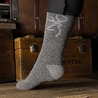 Vista 5 de Browning Calcetines de lana Buckmark para mujer, 2 pares de calcetines de lana para botas de exterior con soporte de arco