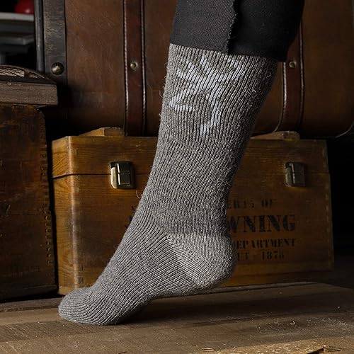 Miniatura 5 de Browning Calcetines de lana Buckmark para mujer, 2 pares de calcetines de lana para botas de exterior con soporte de arco