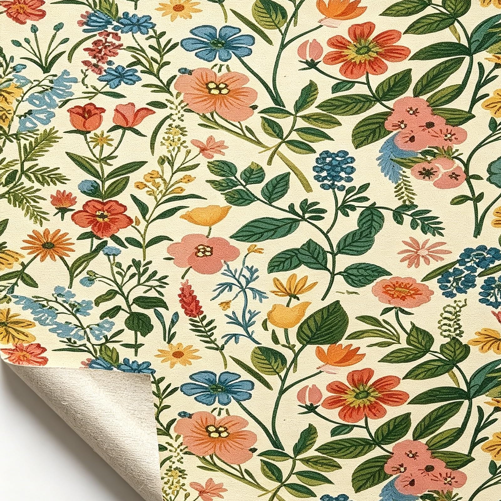 Zynqra V Floral Peel And Stick Wallpaper,Removable Self Adhesive,For Bedroom Walls(,L500cm/196.9In*W44cm/17.3In)