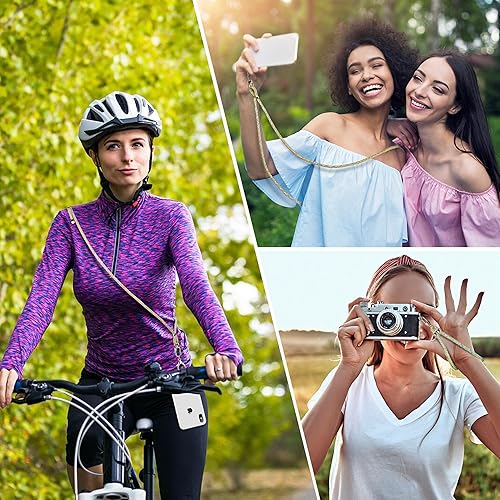 Vista 35 de Cordón universal para teléfono con correa para la muñeca, cordón ajustable para teléfono celular, correa para el cuello y correa para la muñeca