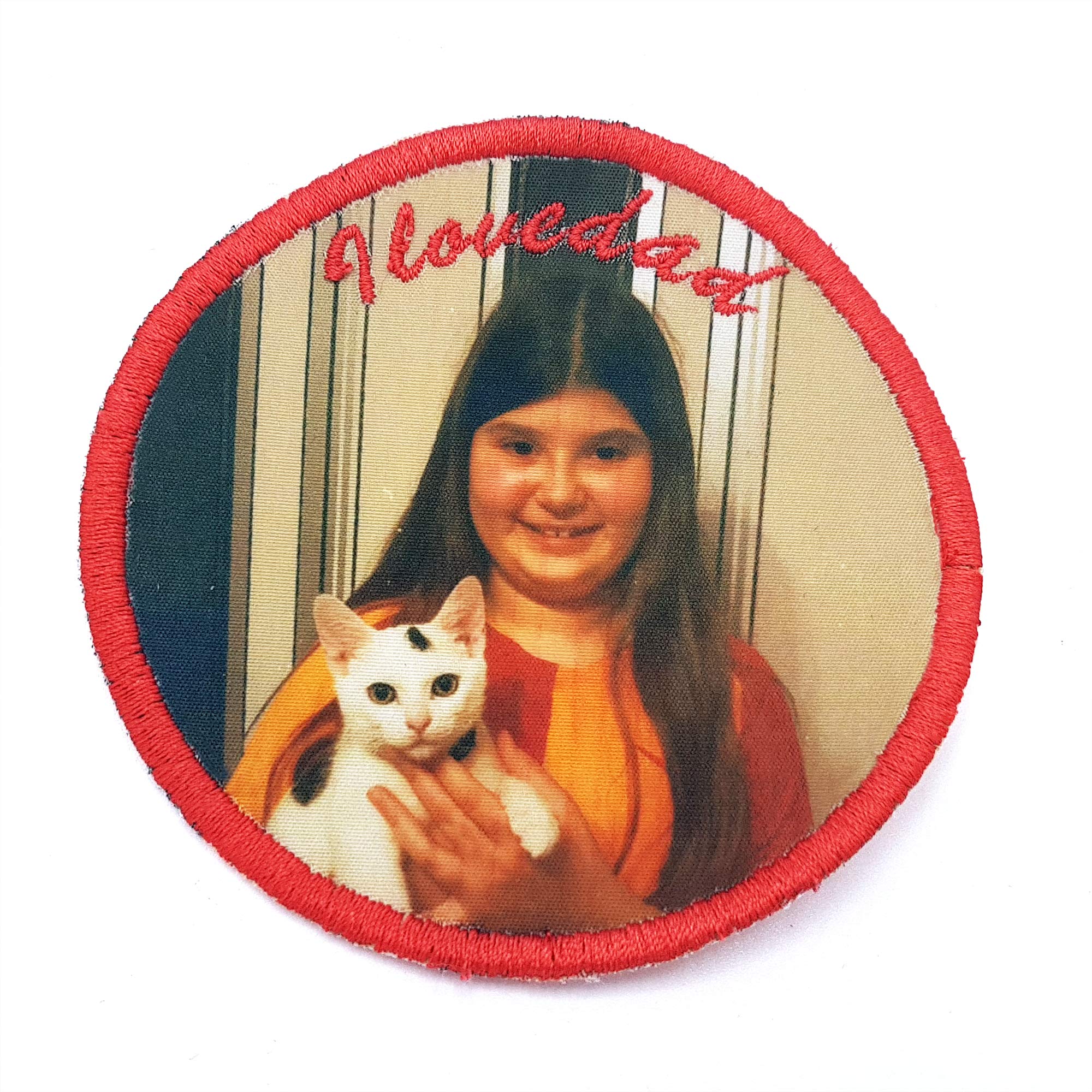 SugarGecko Your Photo, Printed Logo Patch, Custom Edge Embroidered Patch, The dye Printing Fabric Logo Badge