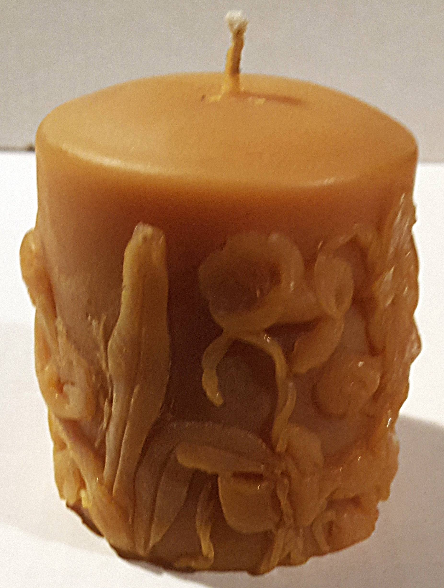 SUNBEAM CANDLES Beeswax Pillar Candle, 1 EA