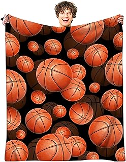 Basketball Blanket Basketball Gifts for Boys Sport Basketball Throw Blanket for Bedding Bedroom Decor Basketball Stuff 50"x40"