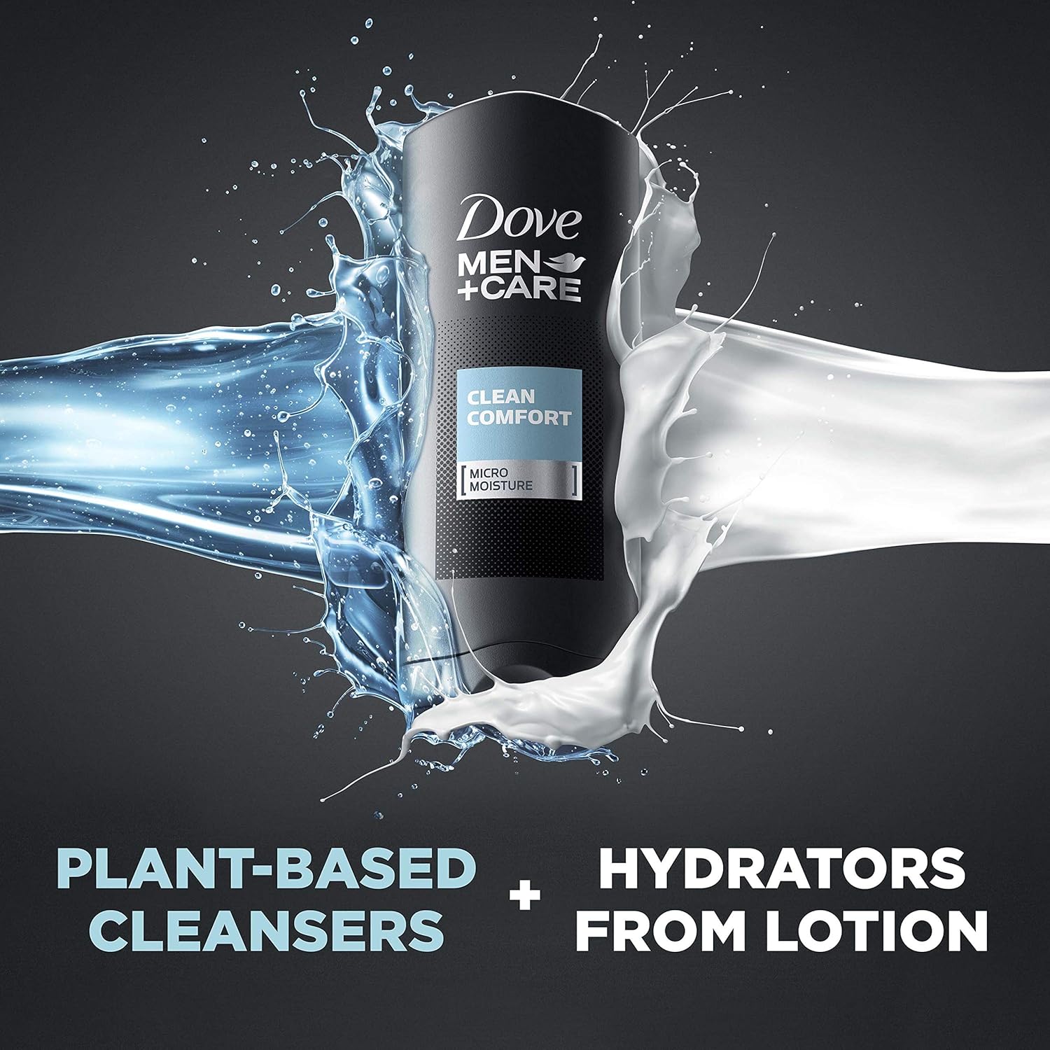 Dove Men+Care Body Wash and Face Wash For Fresh, Healthy-Feeling Skin Clean Comfort Cleanser That Effectively Washes Away Bacteria While Nourishing Your Skin 18 oz 2 Count