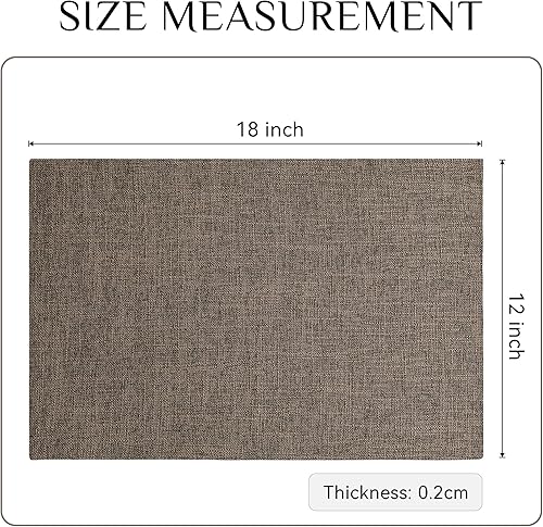 Miniatura 6 de Softalker Juego de manteles individuales de otoño de lino sintético de 6 a 12 x 18 pulgadas, resistentes al calor, de doble capa, duraderos, de
