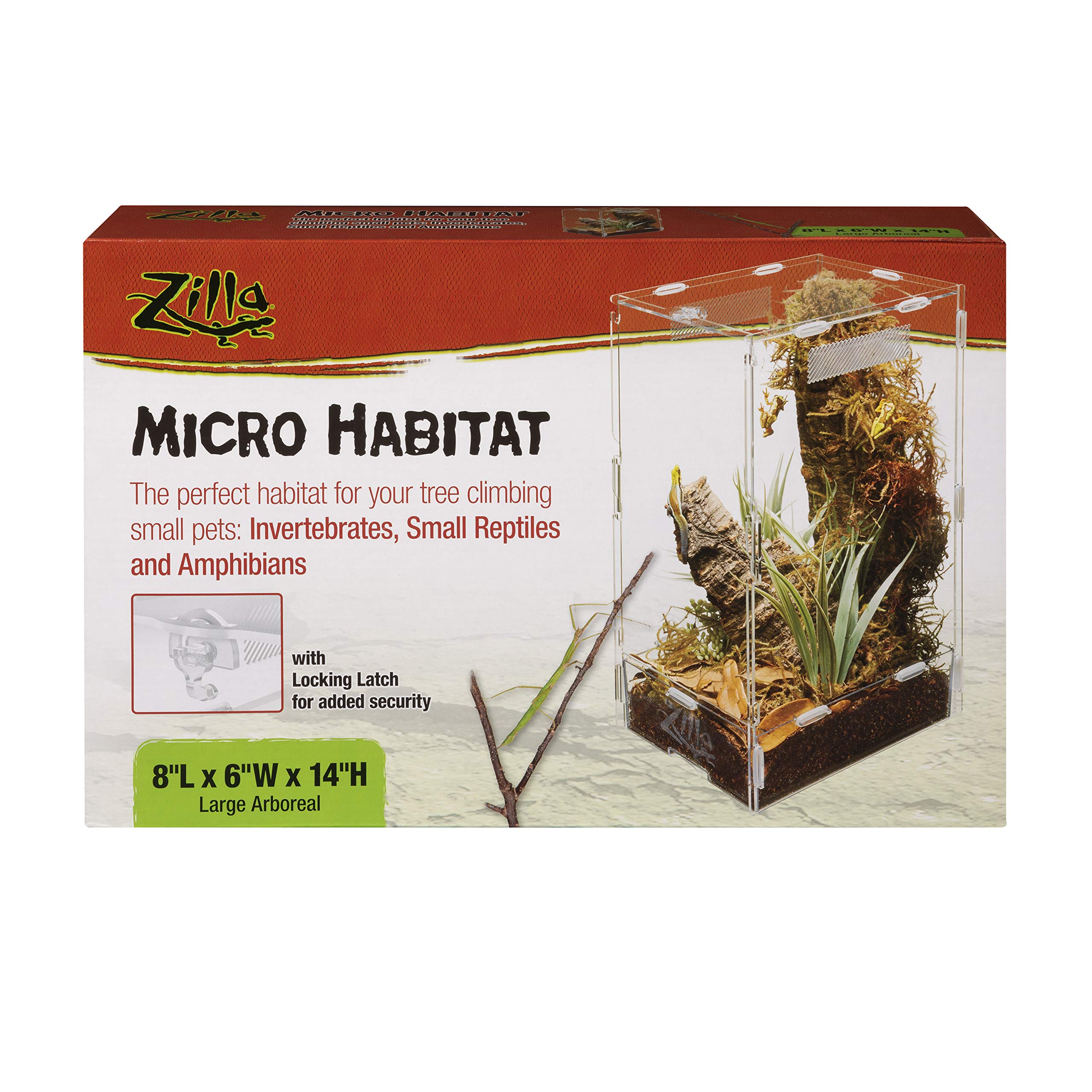 Zilla Micro Habitat Terrariums with Locking Latch Arboreal, Large Buy