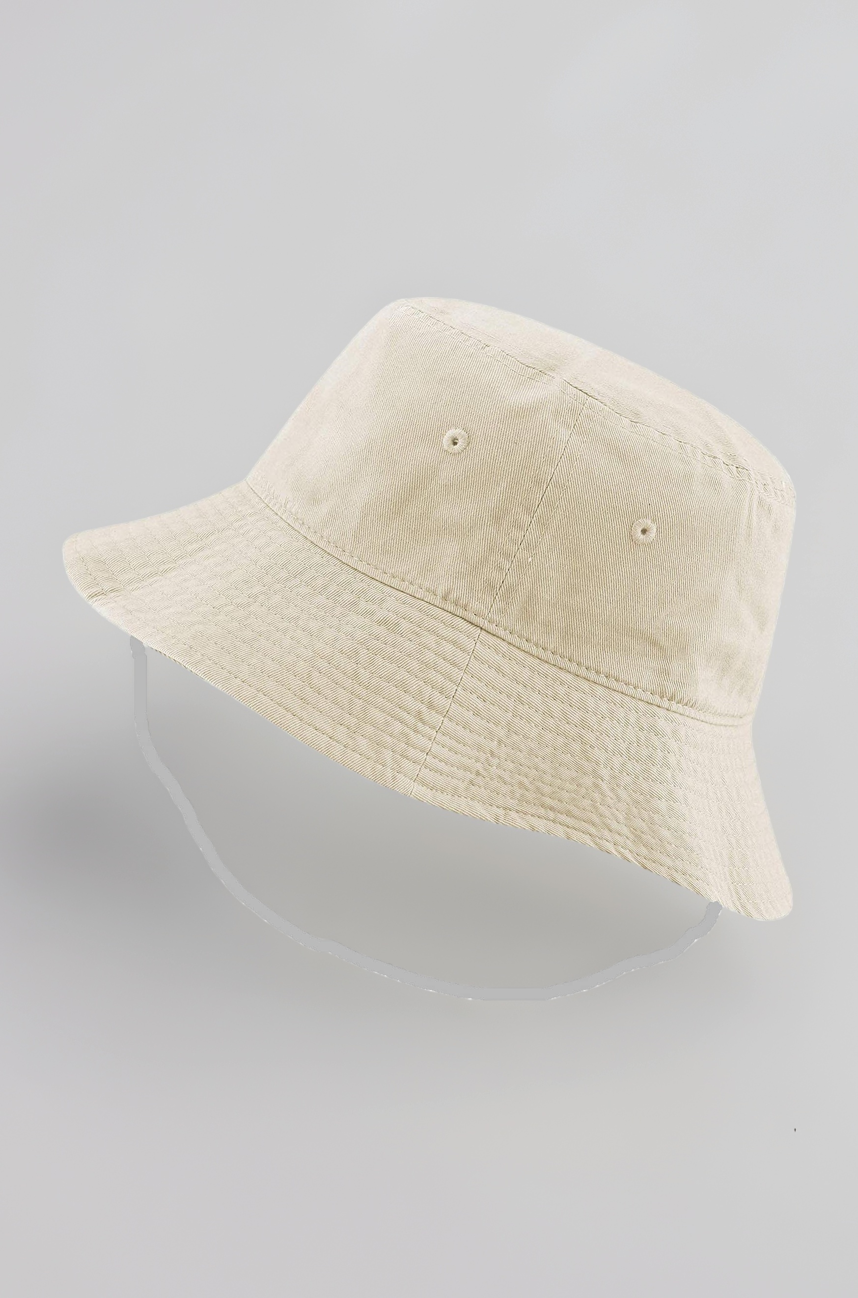 Girl's 100% Cotton Foldable Bucket Beach Sun Hat with Adjustable Elastic