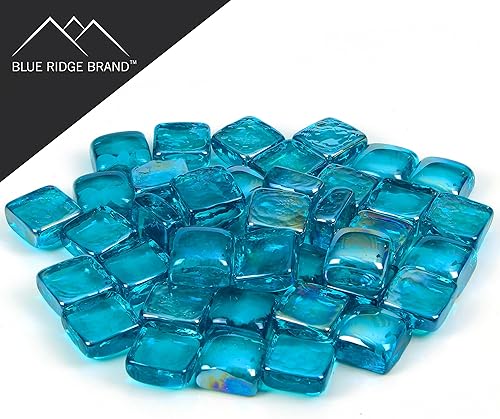 Miniatura 2 de Blue Ridge Brand Cubos reflectantes de vidrio para hoguera, vidrio de grado profesional para hogueras, roca de vidrio de 1 pulgada, piedras de