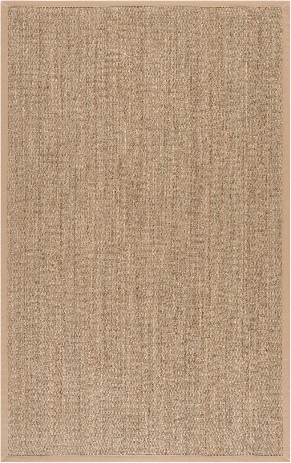 SAFAVIEH Natural Fiber Collection Area Rug - 5' x 8', Natural & Beige, Seagrass, Ideal for Living Room, Bedroom, Home Office, Dining Space (NF111A-5)