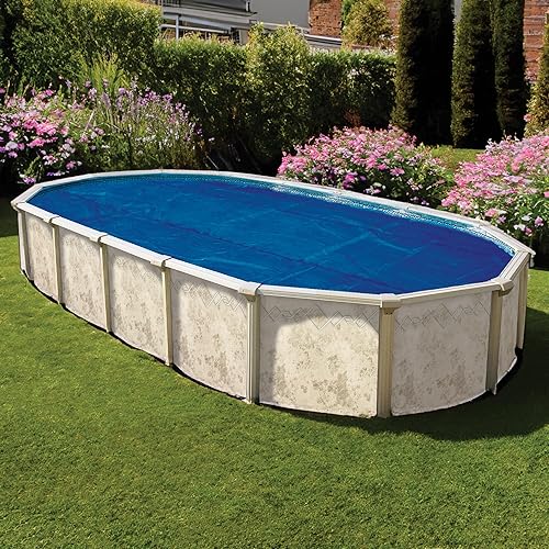 Miniatura 2 de In The Swim Cubierta solar ovalada premium Plus de 15' x 30' para piscina solar ovalada azulnegra, 12 mil para calefacción solar sobre el suelo