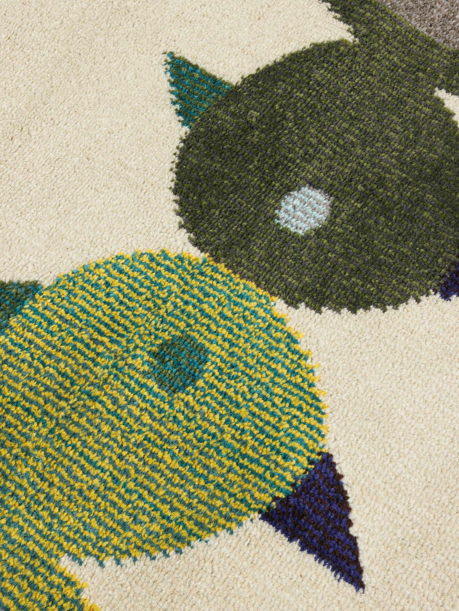 RugVista Fugl OG Fisk Alfombra, 100 x 160 cm, Beige/Multi