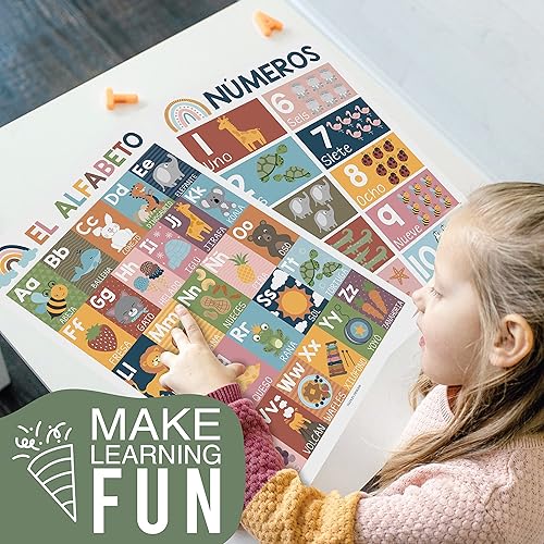 Miniatura 2 de Hadley Designs Decoraciones de aula en español, 12 pósteres en español para aula primaria, Abecedario para niños en español, carteles educativos