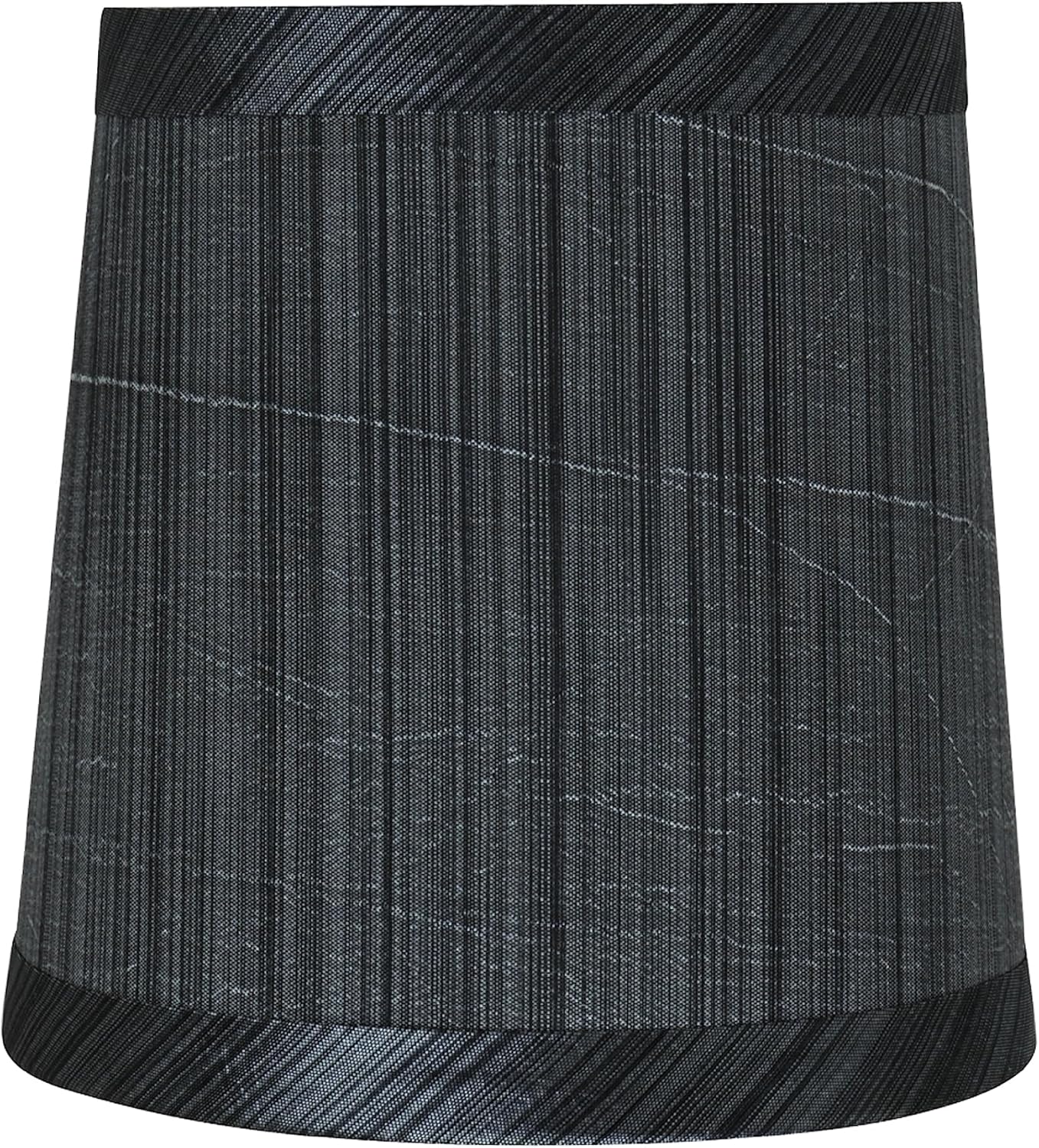 Aspen Creative 32831-5A Small Hardback Empire Shape Chandelier Clip-On Lamp Shade Set (5 Pack), Transitional Design in Grey & Black, 5" bottom width (4" x 5" x 5")