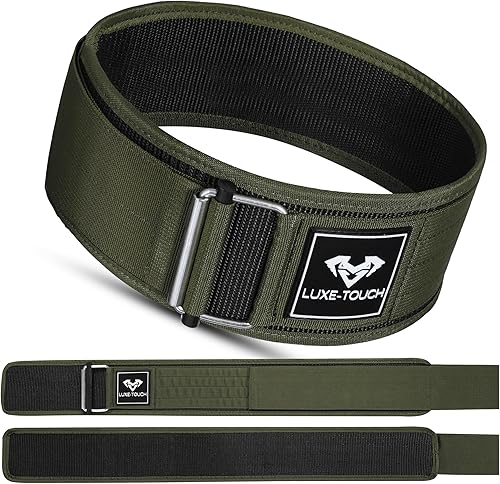 Miniatura 3 de Cinturón de levantamiento de pesas de nailon de 4 pulgadas con hebilla de liberación rápida, cinturón para entrenamiento cruzado, culturismo,