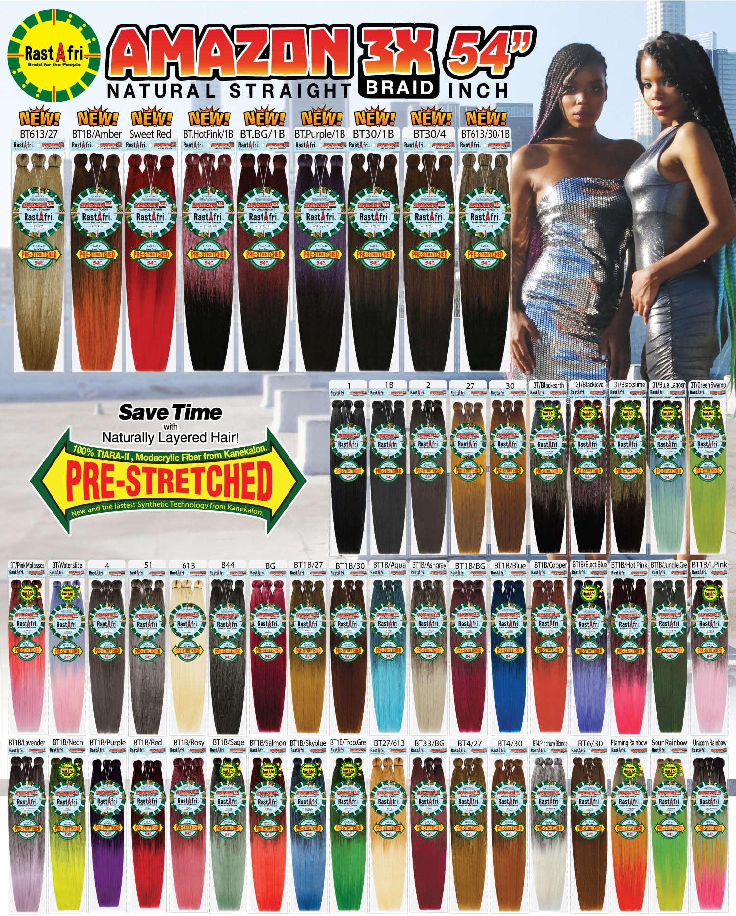 RastAfri AMAZON 3X BRAID 54