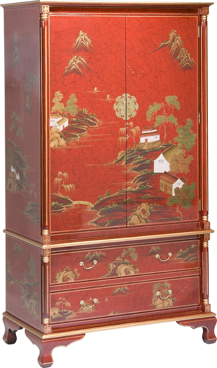 Armoire chinoise rouge Amazon.fr Cuisine et Maison