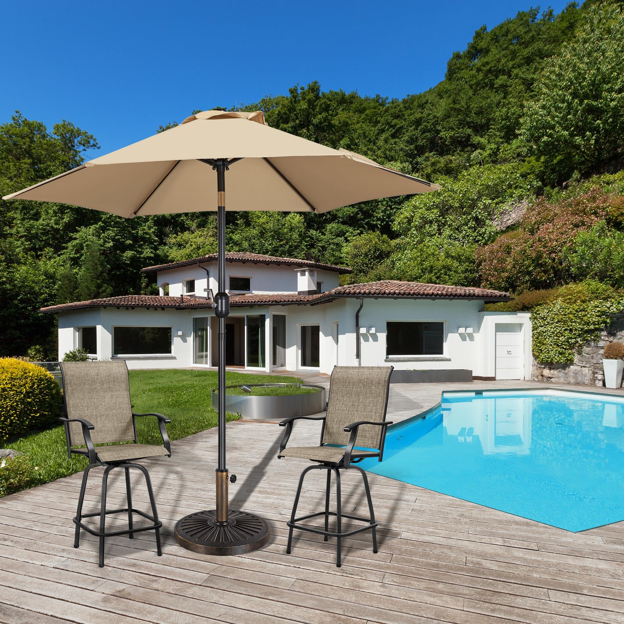25 lbs round patio umbrella base Amazon.com : Yaheetech 25lbs Outdoor Patio Umbrella Base Round All Weather Umbrella  Stand for Patio, Deck & Garden, Bronze : Patio, Lawn & Garden