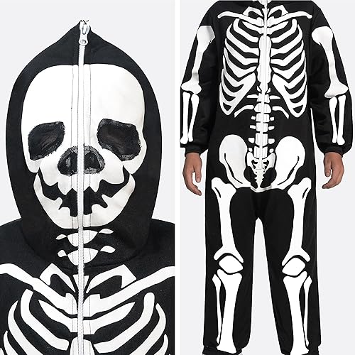 Miniatura 6 de Spooktacular Creations Halloween Kids Skeleton Costume Glow in the Dark, Skeleton Jumpsuit for Toddler Halloween Costume