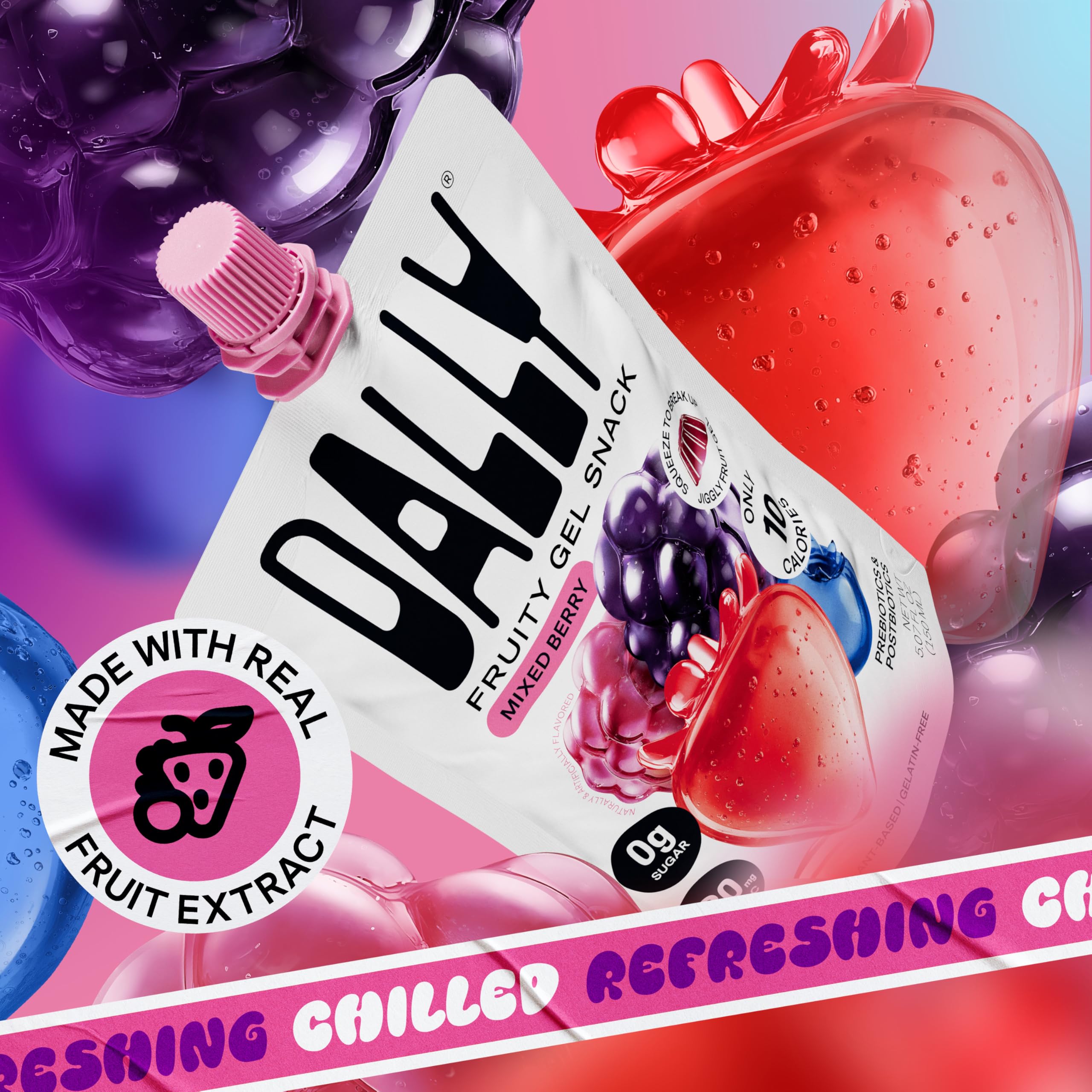 Amazon.com: Dally Mixed Berry Drinkable Konjac Jelly 10 Pouches