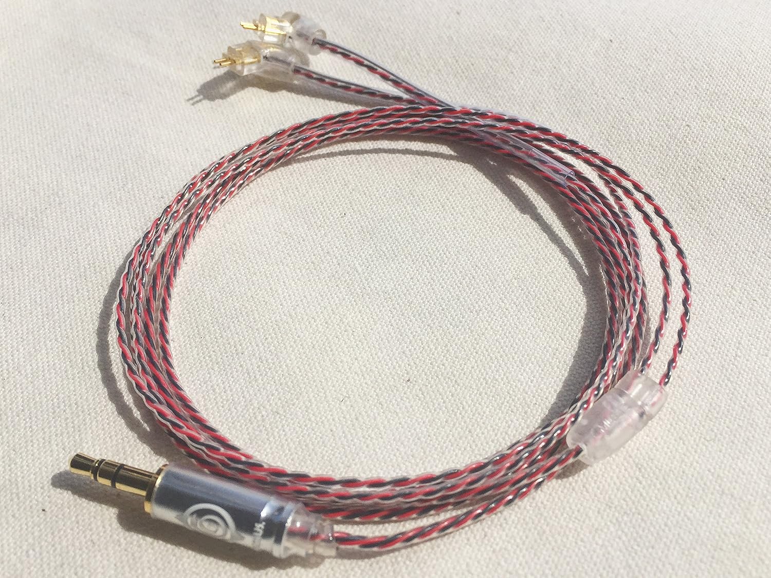 Earphone Audio Upgrade Cable Recalable Magnolia Lily 3.5mm 3 Pole Plug FitEar Type WAG-029