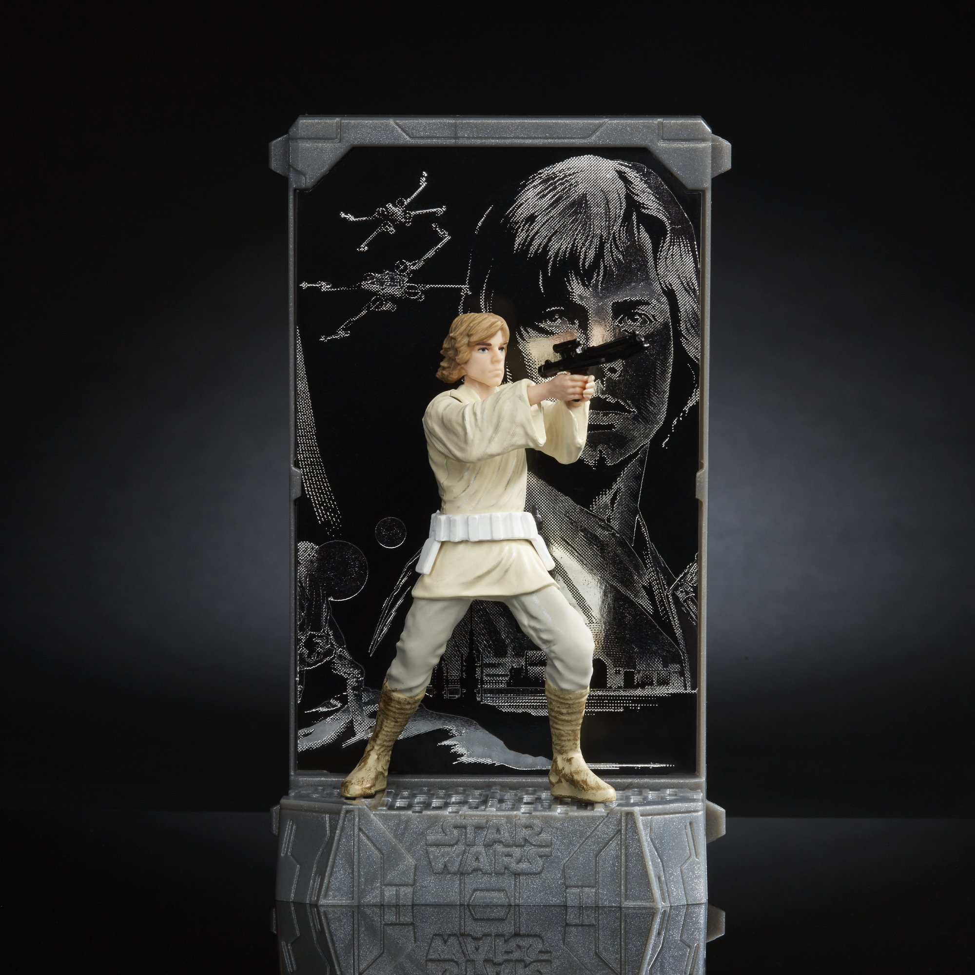 Star Wars Juguete, Figura, Personaje de la película, Serie Black, Personaje de Luke Skywalker, de 9,5 cm
