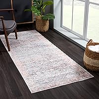 Vista 50 de Bloom Rugs - Alfombra caminera Caria lavable, antideslizante, de 3,05 m, color marfil/gris/caramelo tradicional, para entrada, pasillo, baño