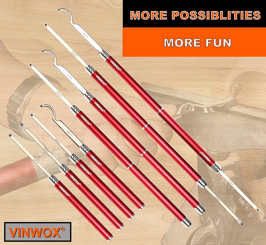 VINWOX 9 PCS Carbide Wood Lathe Turning Tool Set, Pen