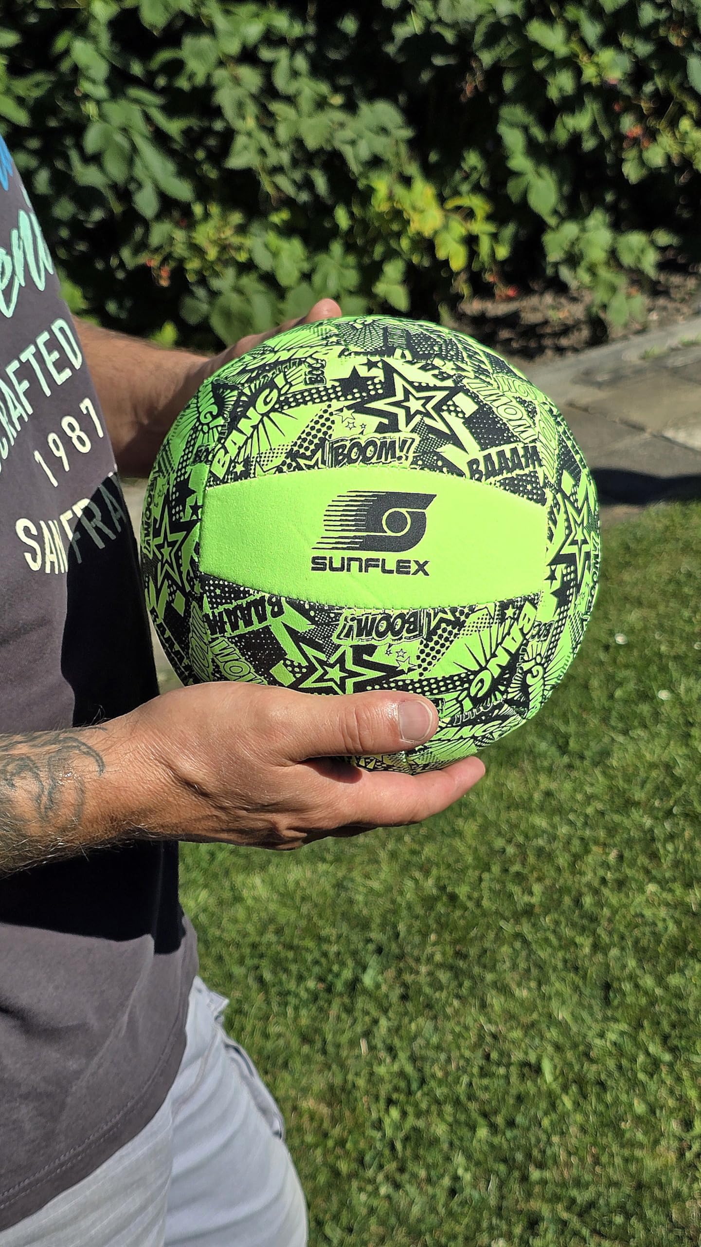 Sunflex® Neopren Zubehör Beach- und Funball Funky Größe 5 | Volleyball & Strandball weich & leicht für den Strand & das Wasser | Spielball extrem robust & für Jede Altersgruppe