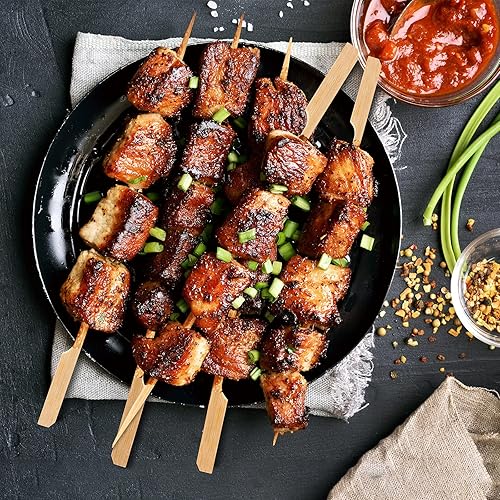 Miniatura 2 de 200 pinchos de bambú para aperitivo, palitos de manzana de caramelo de 7 pulgadas, para bebidas, brochetas de frutas, salchichas, aperitivos de