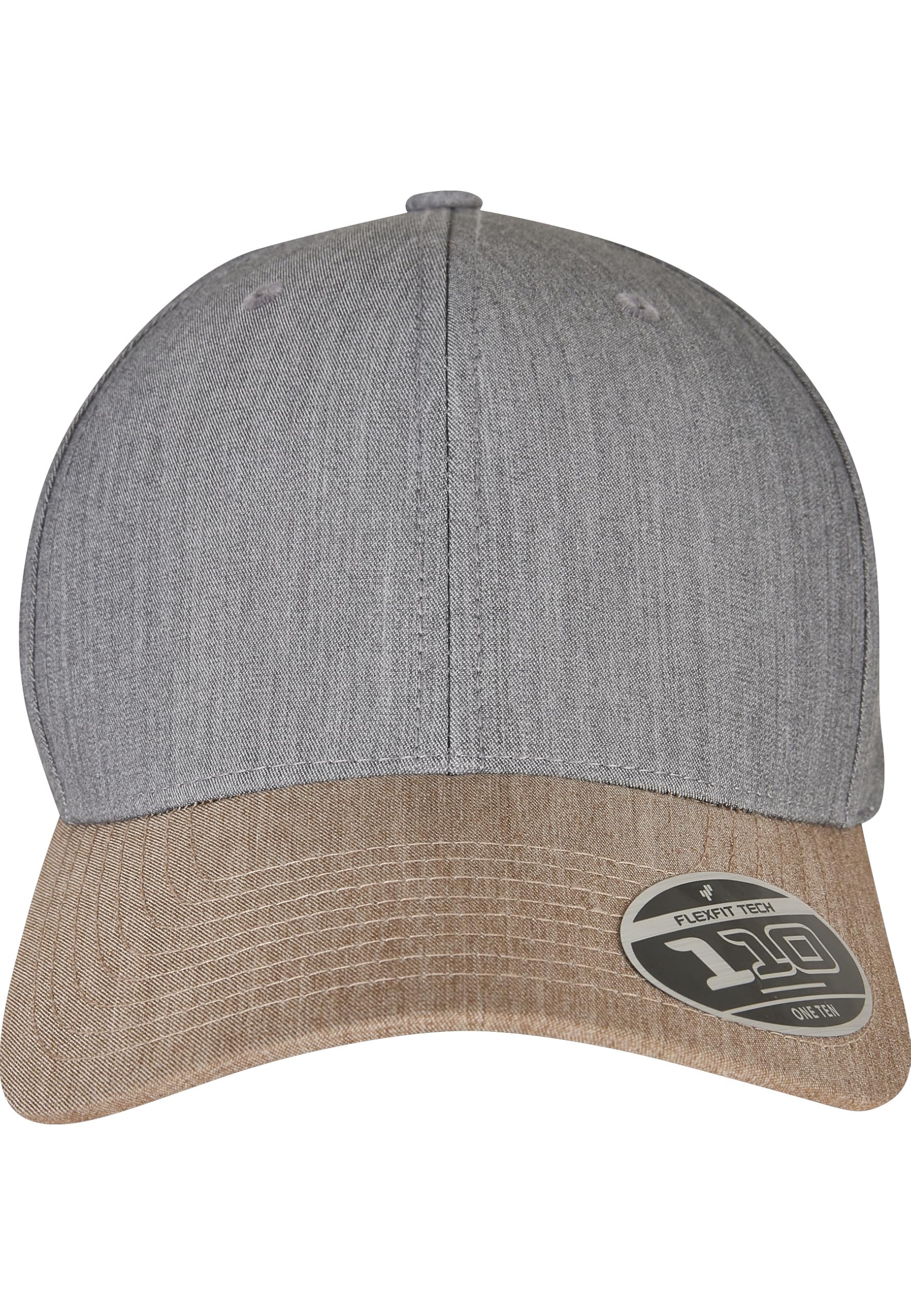 Flexfit Unisex Baseball Cap 110 Melange Mix Cap Grey/Khaki One Size, Grey/Khaki., One Size