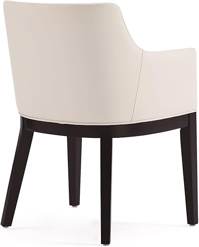 Miniatura 8 de Manhattan Comfort Gansevoort - Silla de comedor moderna de piel sintética con brazos, tapicería de cuero sintético sobre marco de madera de haya