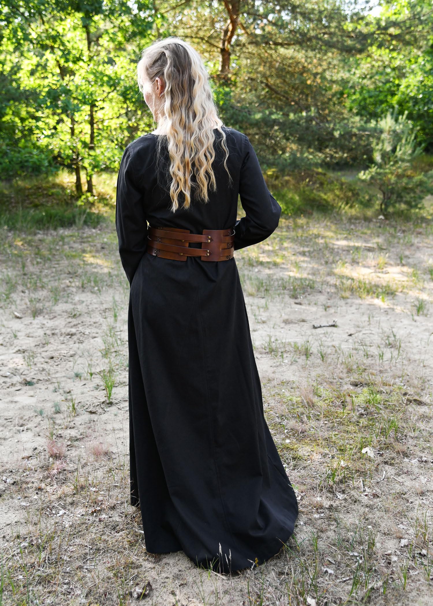 Battle-Merchant Robe médiévale légère Milla - Robe viking pour femme - Costume médiéval, jeu de rôle fantastique