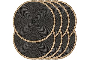 Noctiflorous Round Braided Table Mats Set of 8