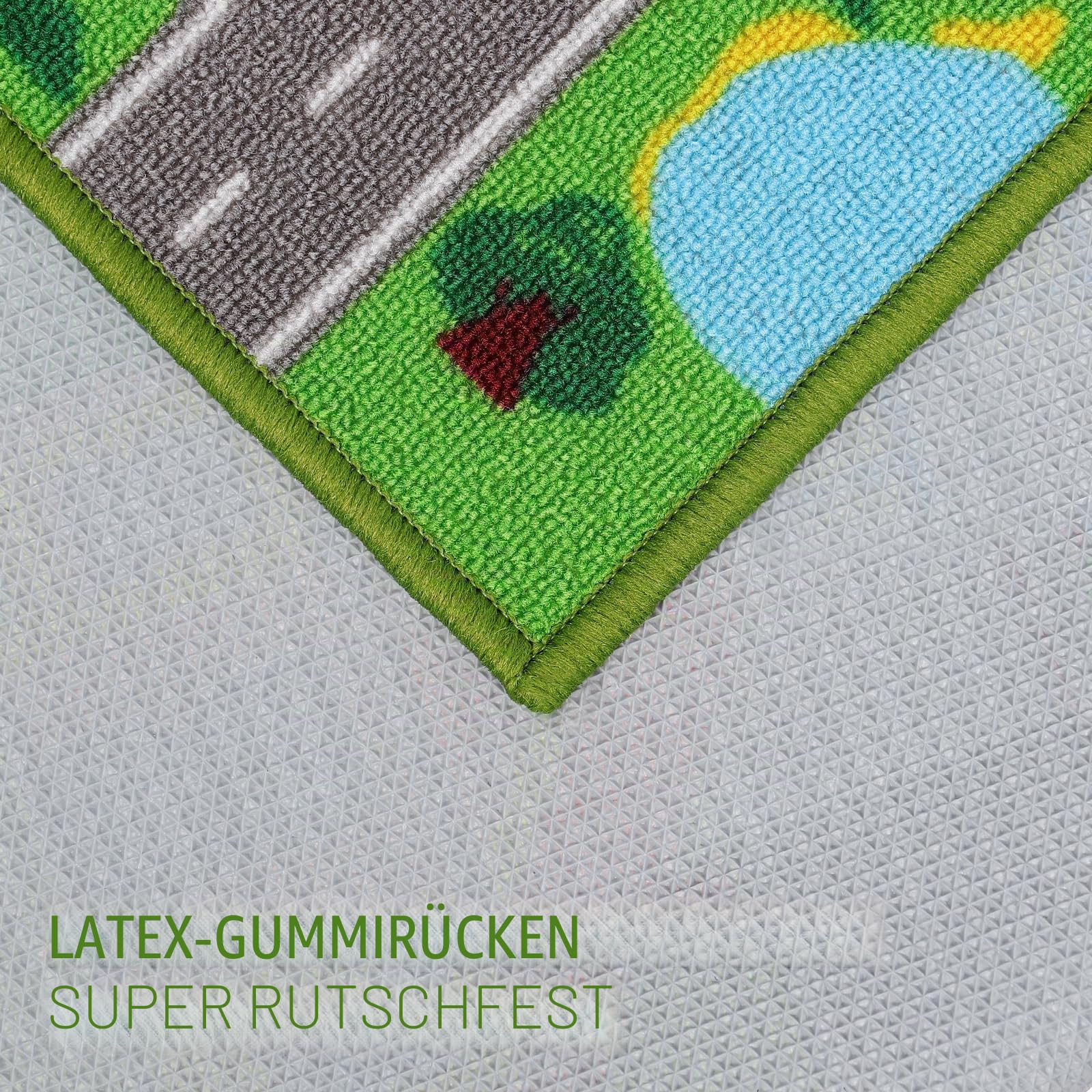 Kinder Spielmatte - Extra Große Stadtstraße Karte Teppich für Spielzimmer, Schlafzimmer, Wohnzimmer (150cm x 200cm)