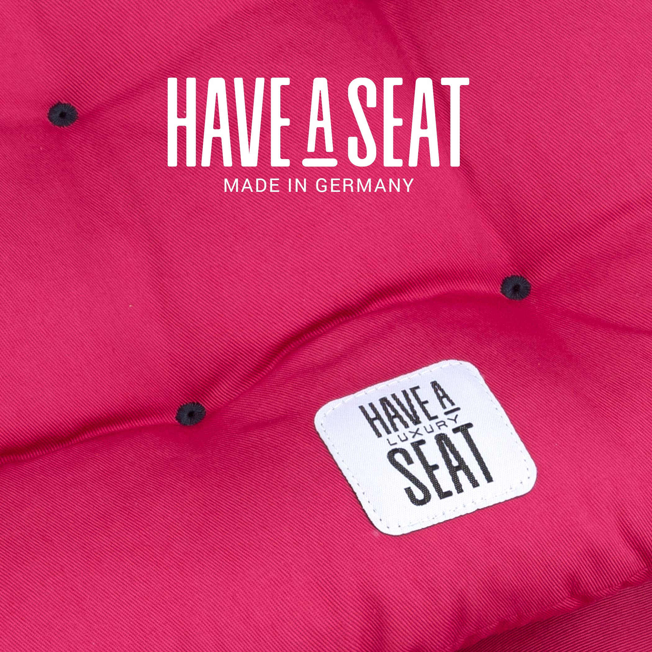 HAVE A SEAT Luxury | poduszka do siedzenia 40 x 35 cm – wygodna poduszka do siedzenia do krzeseł składanych – nadaje się do prania w temperaturze do 95°C, nadaje się do suszenia w suszarce bębnowej – Made in Germany (zestaw 2 sztuk – 40 x 35 cm, kolor gor