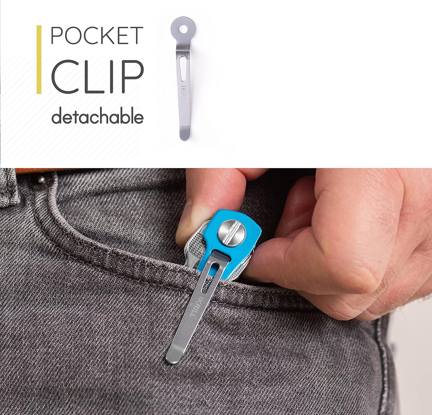 Compact Key Holder -Smart Key Organizer for Keychain -Minimalist EDC Key Carrier w Expansion Screws, Pocket Clip, Key Ring Attachment Loop Piece for Car Key Fob, Bottle Opener Accessories, 14 keys : Clothing, Shoes & Jewelry