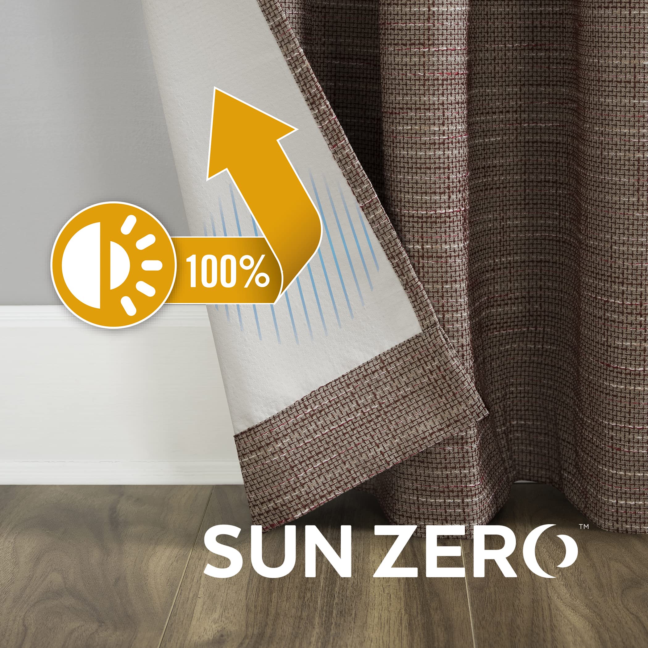 Amazon｜Sun Zero ハーディング(Harding) 1級遮光 遮光カーテン