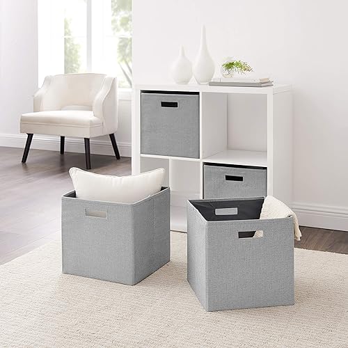 Miniatura 4 de Linon Dawes - Contenedor de almacenamiento (2 unidades), color gris