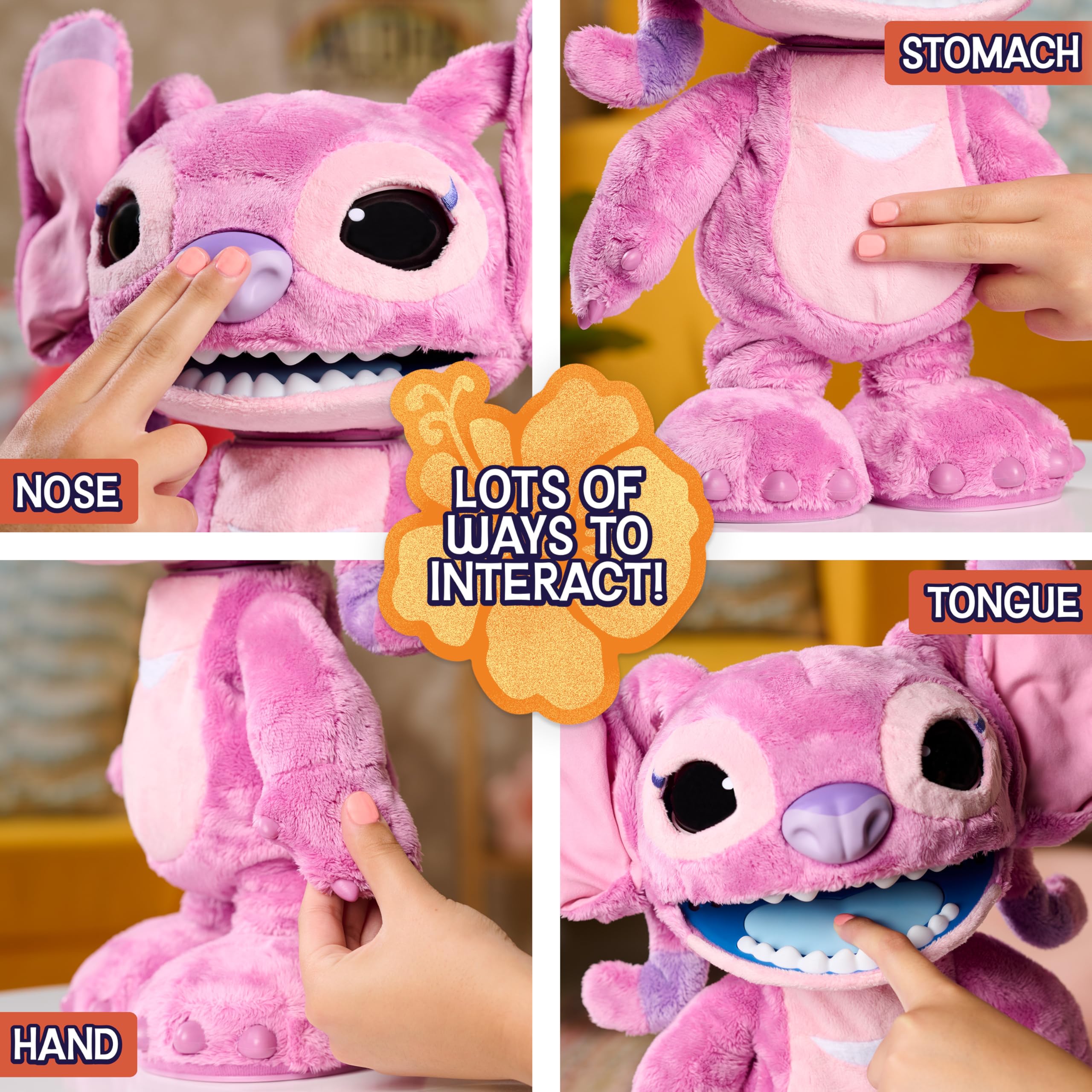 Disney Stitch Ultimate Angel Interactive 17" Plush Toy, 100+ Sounds & Reactions, Moves Like a Real-Life Angel, Amazon Exclusive, Toy for Fans, Girls, Boys, Kids 3 and Up by Just Play